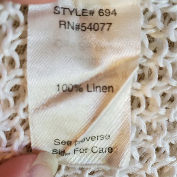 CAbi Ivory Bohemian Crochet Open Knit Tank Top Sweater Womens Size XS - Picture 13 of 14